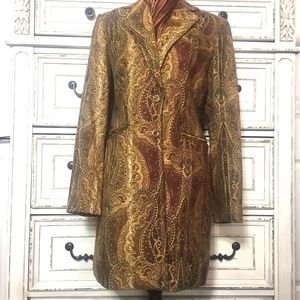 Rich Bronze & Gold Tapestry Coat